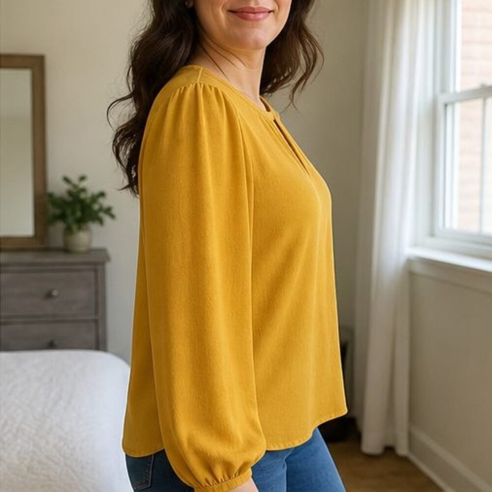 Black Ruffle Blouse - Picture 3 of 6